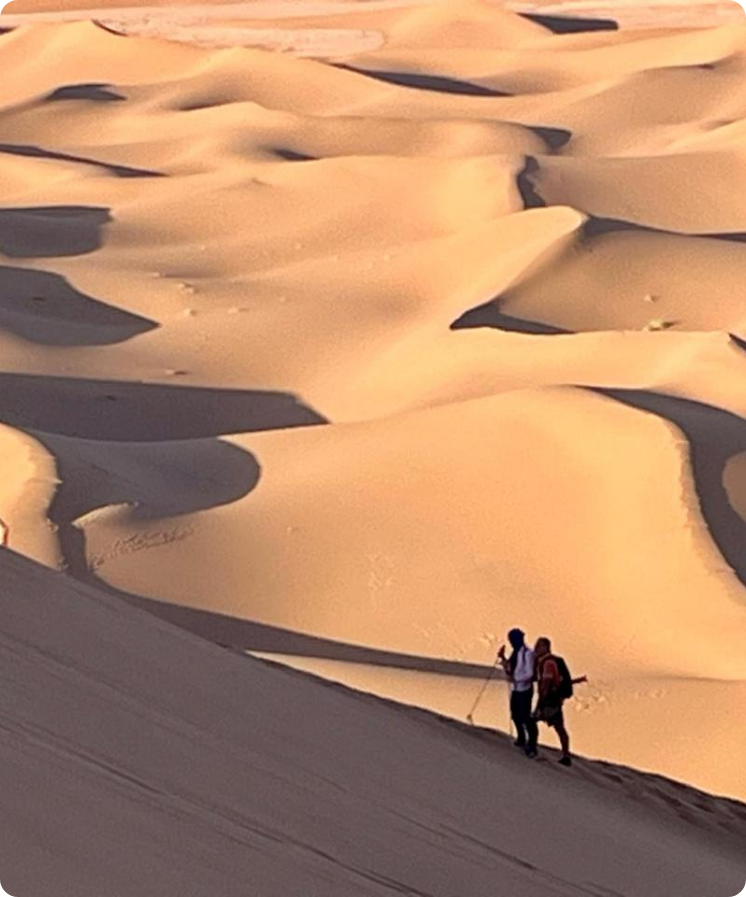 Experience humaine dans le desert